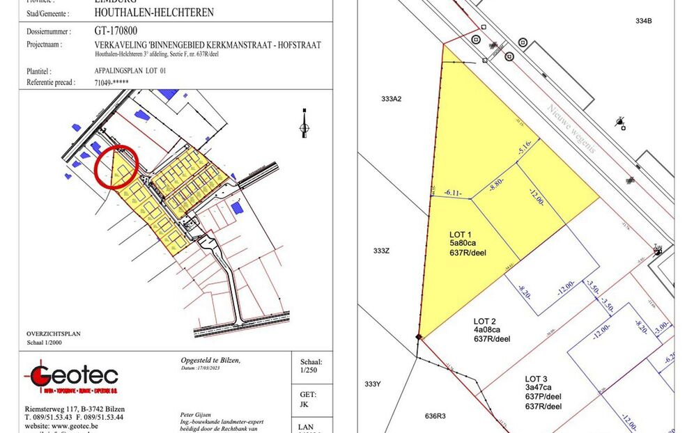 Building ground for sale in Houthalen-Helchteren